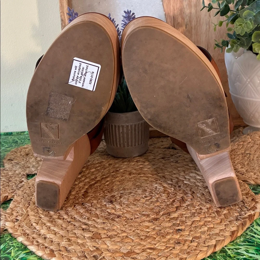 Reed Krakoff Brown Leather Platform Sandals